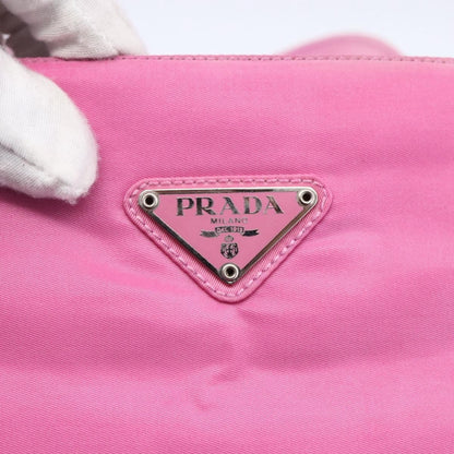 Prada Vintage Zip Tote Tessuto, PINK, NYLON, Tote bag