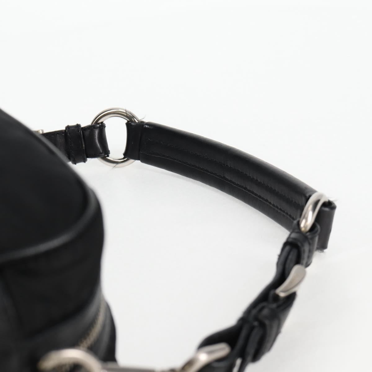 Prada Vintage Front Pocket Shoulder Bag Nylon, BLACK, NYLON, Shoulder bag