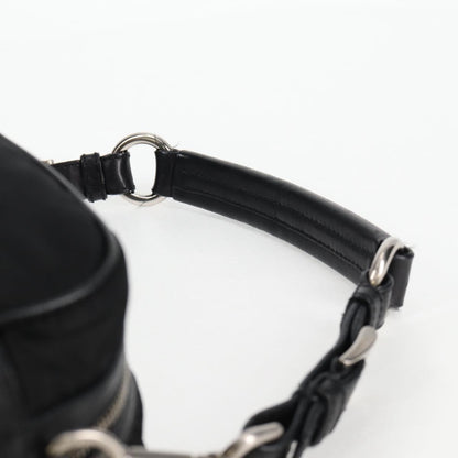 Prada Vintage Front Pocket Shoulder Bag Nylon, BLACK, NYLON, Shoulder bag