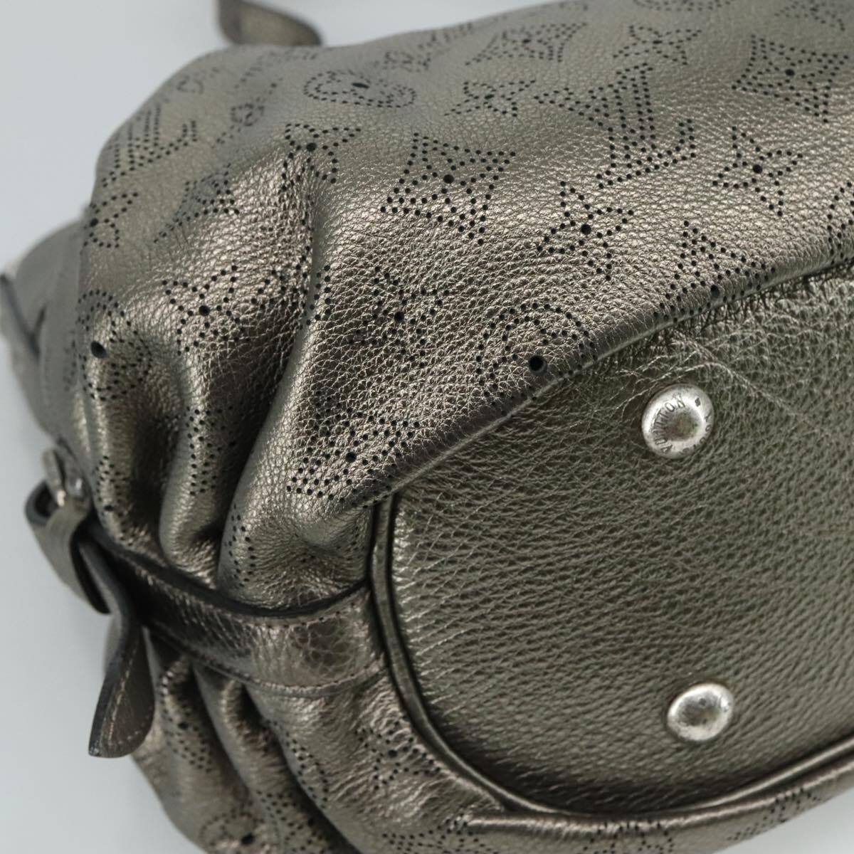 Louis Vuitton XS Crossbody Bag Mahina Leather, METALLIC, CANVAS, Shoulder bag
