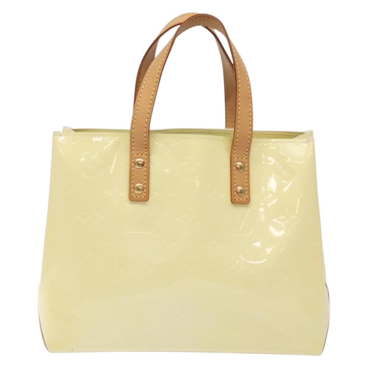 Louis Vuitton Reade Handbag Monogram Vernis, BEIGE, PATENT_LEATHER, Handbag