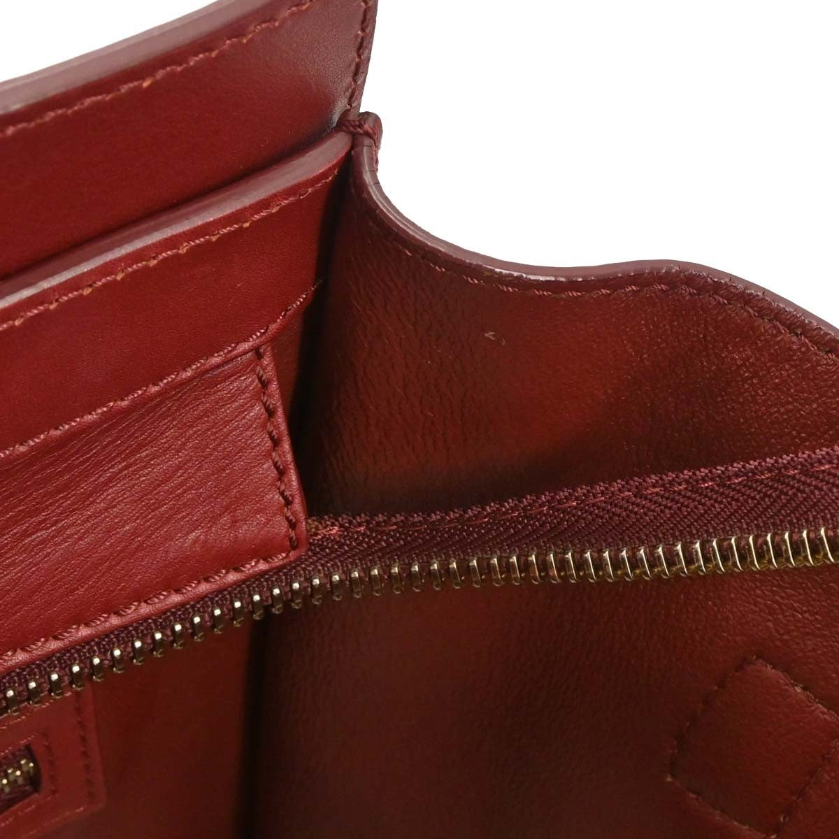 Celine Luggage Bag Smooth Leather, BURGUNDY, LEATHER, Handbag