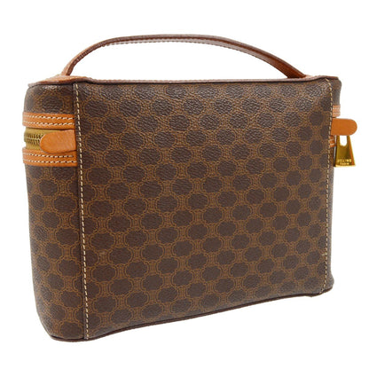 Celine Macadam Vanity Bag Canvas, BROWN, CANVAS, Handbag