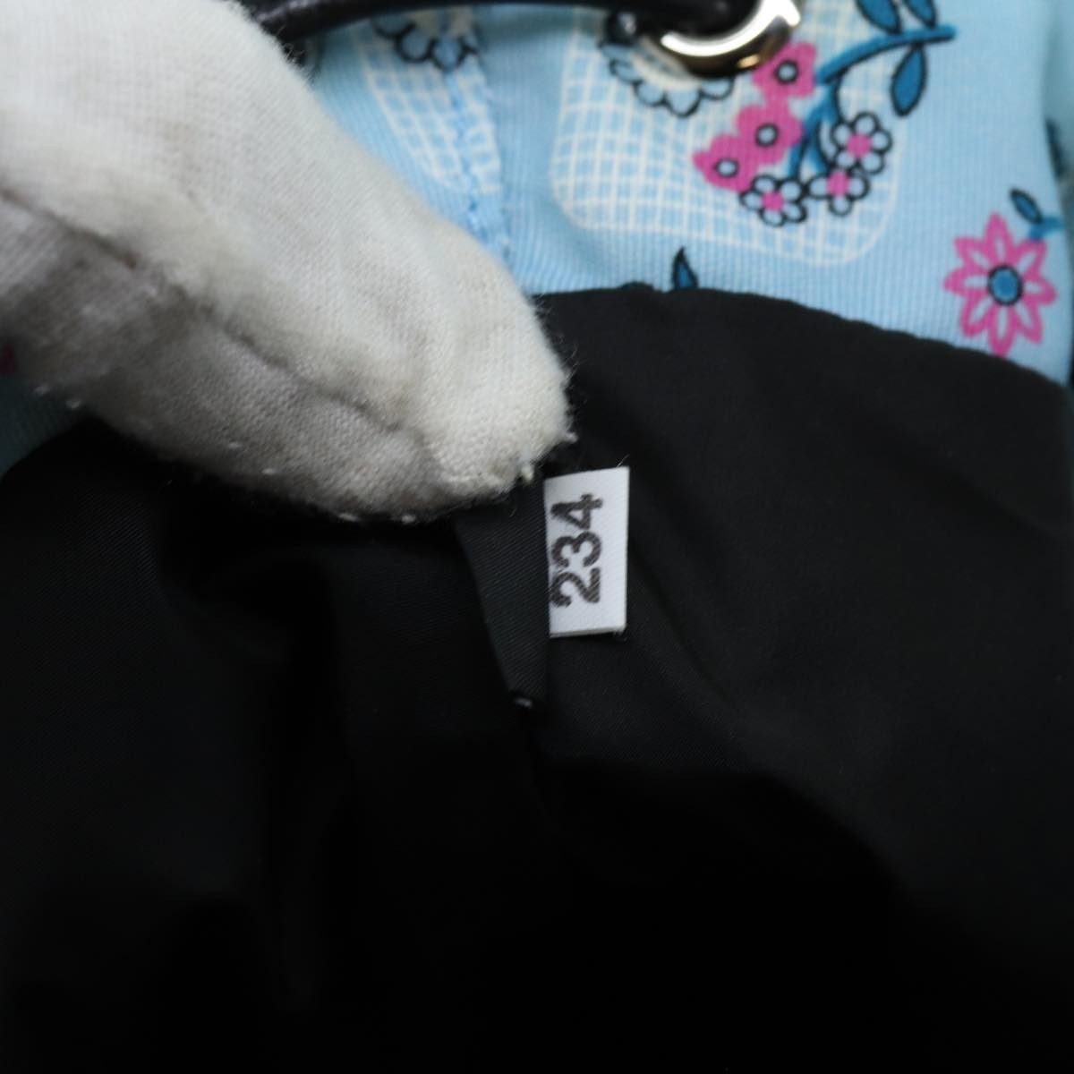 Miu Miu Drawstring Pouch Nylon, BLUE, NYLON, Clutche & pouche