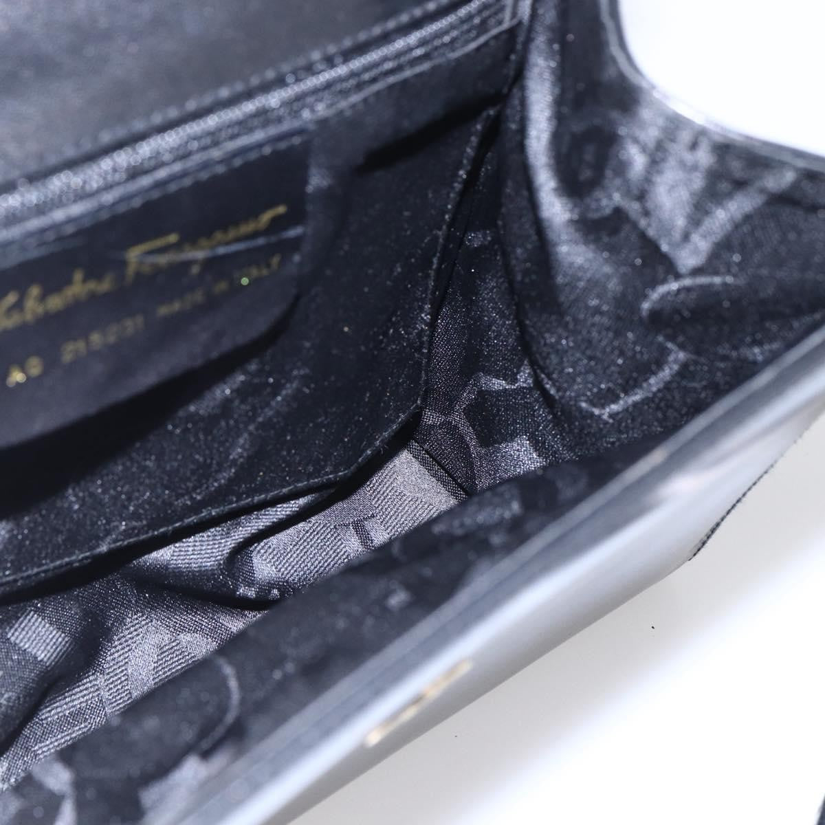 Salvatore Ferragamo Vala Shoulder Bag Leather, BLACK, LEATHER, Shoulder bag