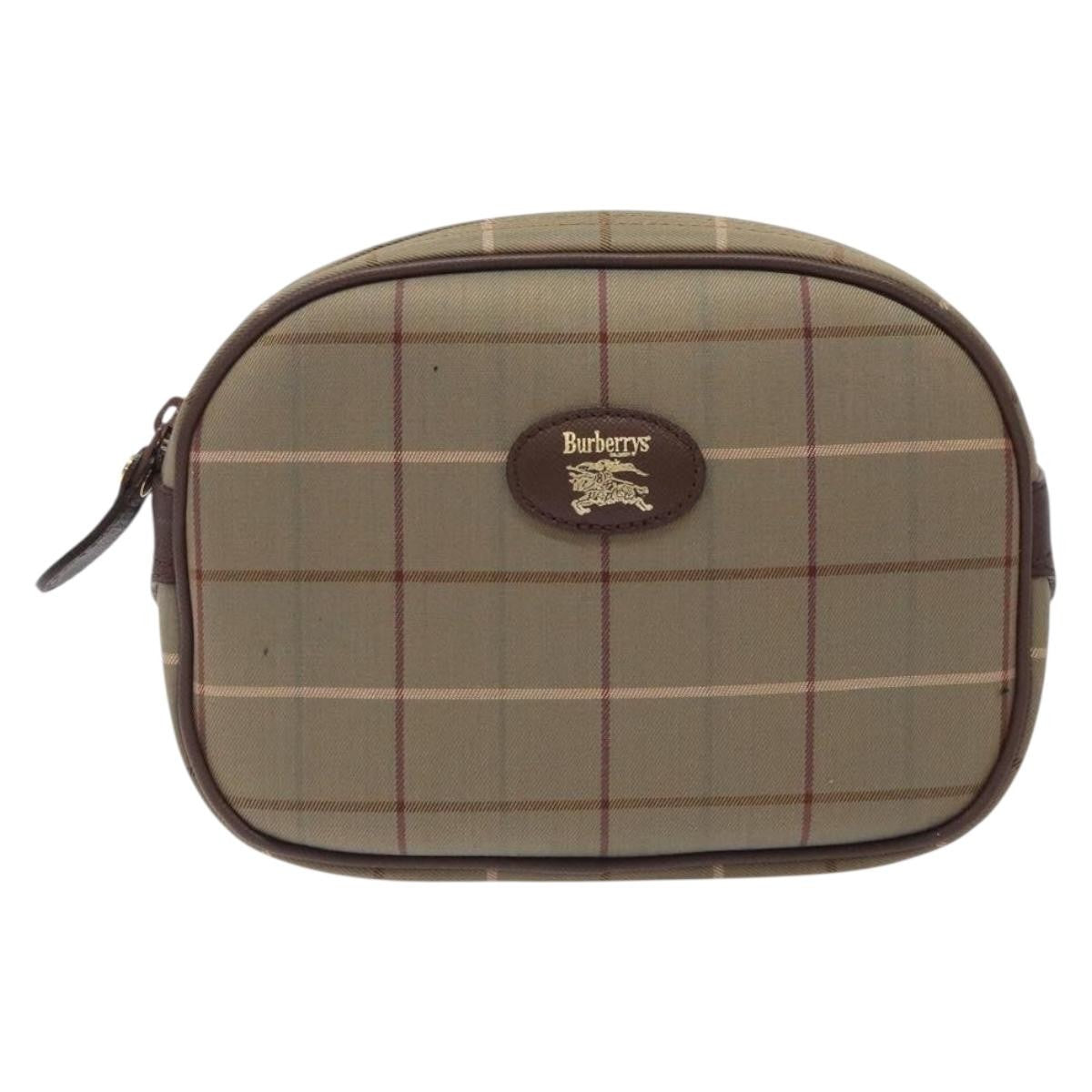 Burberry Nova check Pochette Canvas, BEIGE, CANVAS, Clutche & pouche