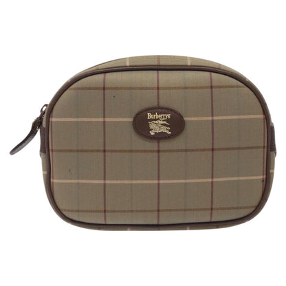 Burberry Nova check Pochette Canvas, BEIGE, CANVAS, Clutche & pouche