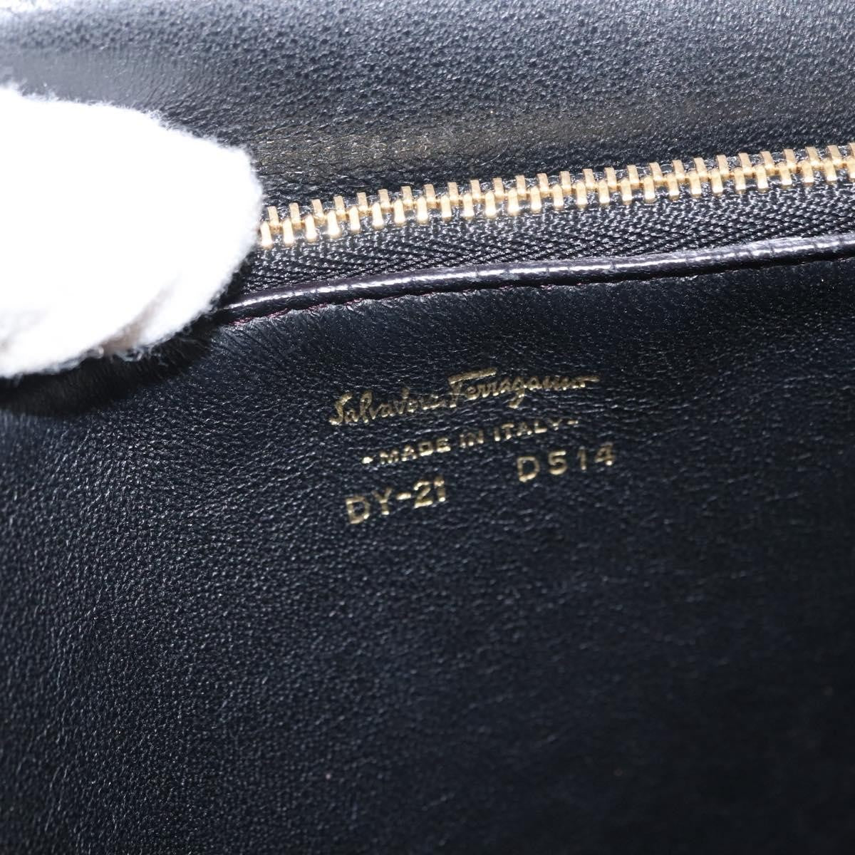 Salvatore Ferragamo Gancini Shoulder Bag Leather, PURPLE, LEATHER, Shoulder bag