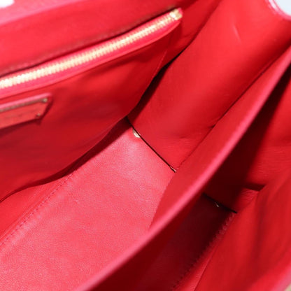 Salvatore Ferragamo Lotty Satchel Leather, RED, LEATHER, Handbag