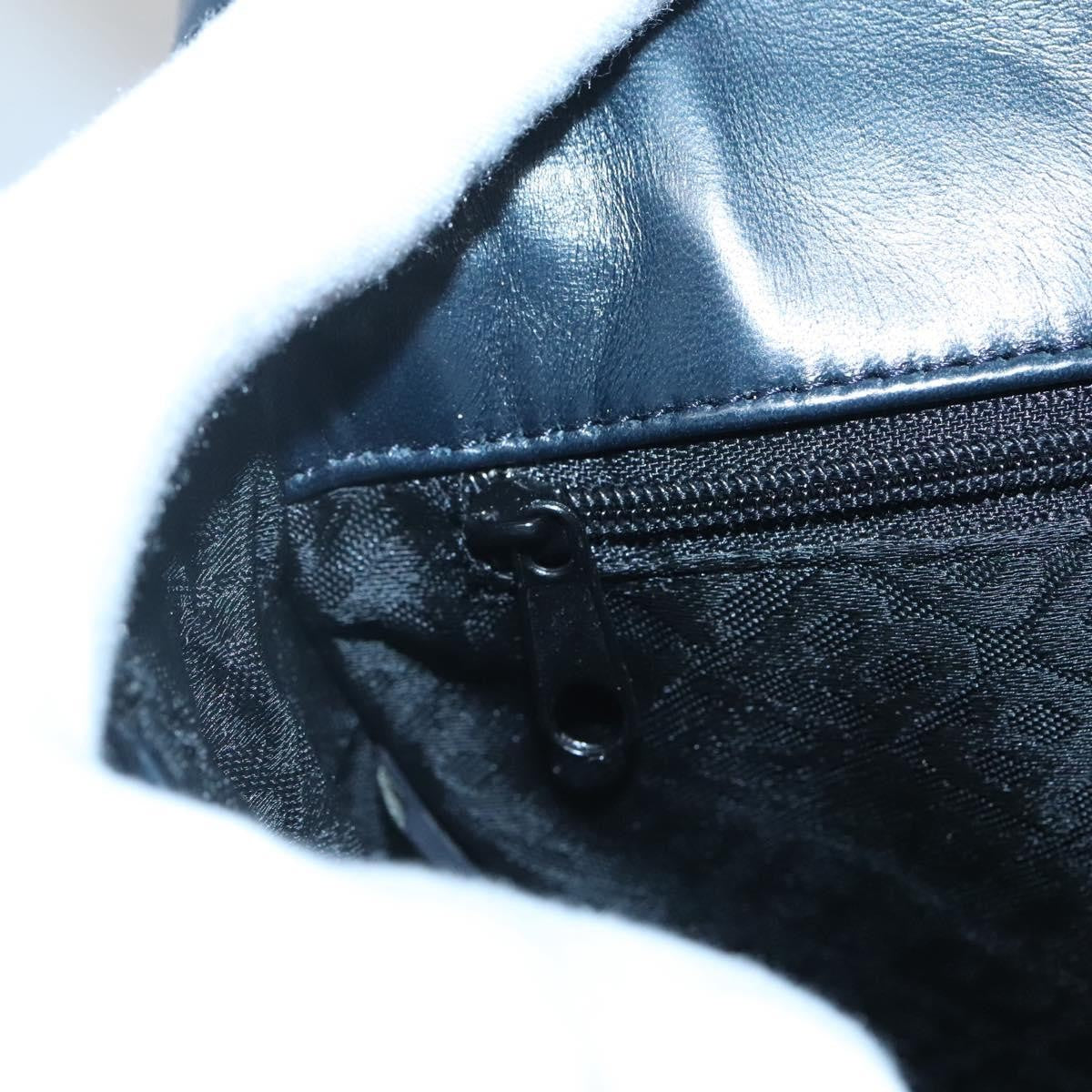 Bally Vintage Handbag Quilted Leather, NAVY, LEATHER, Handbag