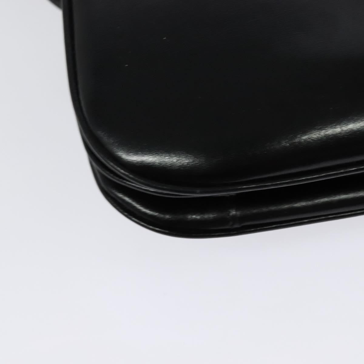 Celine Vintage Triomphe Flap Bag Leather, BLACK, LEATHER, Shoulder bag