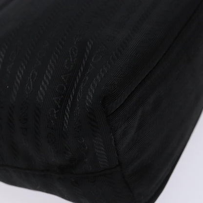 Prada Vintage Zip Handbag Tessuto, BLACK, NYLON, Handbag