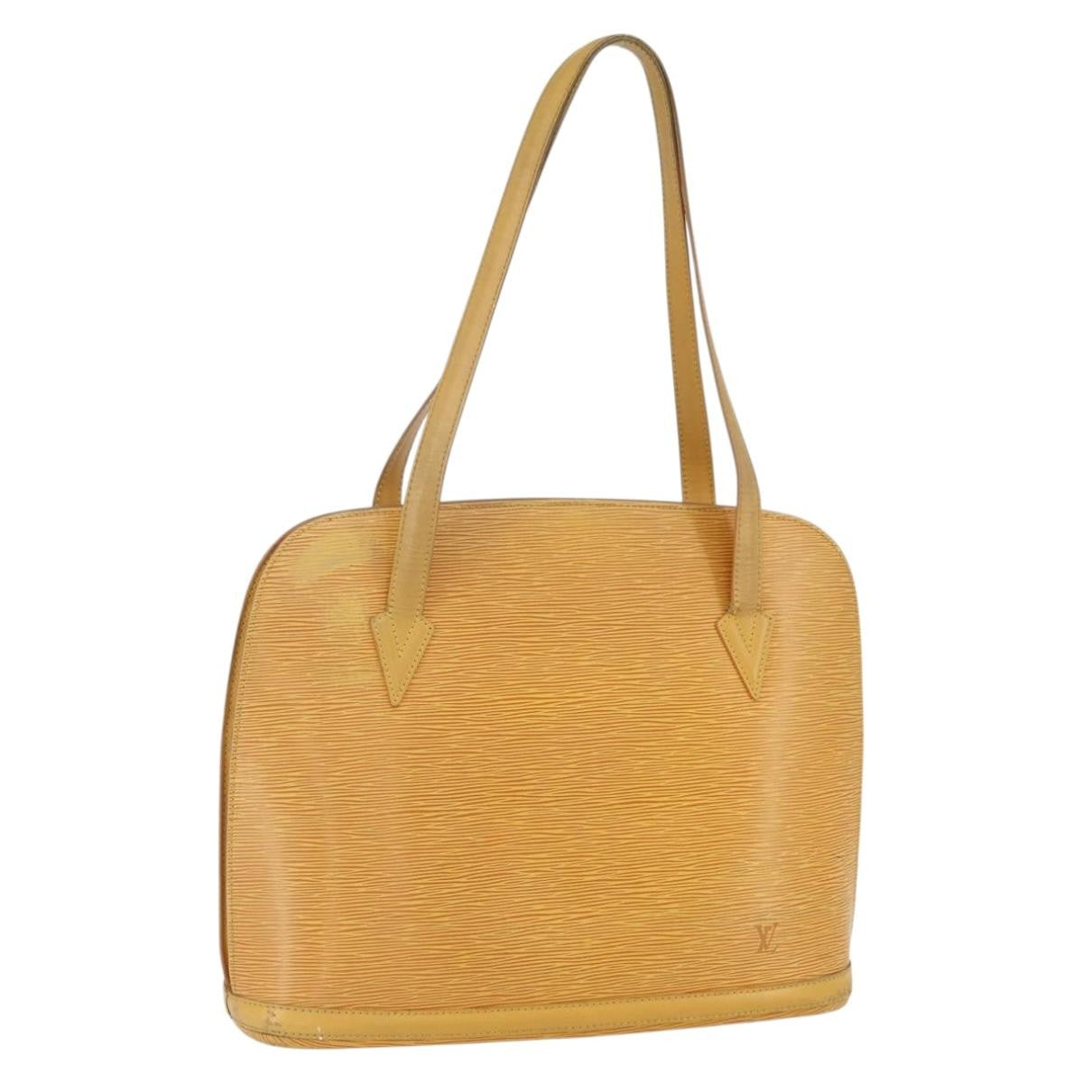 Louis Vuitton Lussac Handbag Epi Leather, YELLOW, LEATHER, Shoulder bag