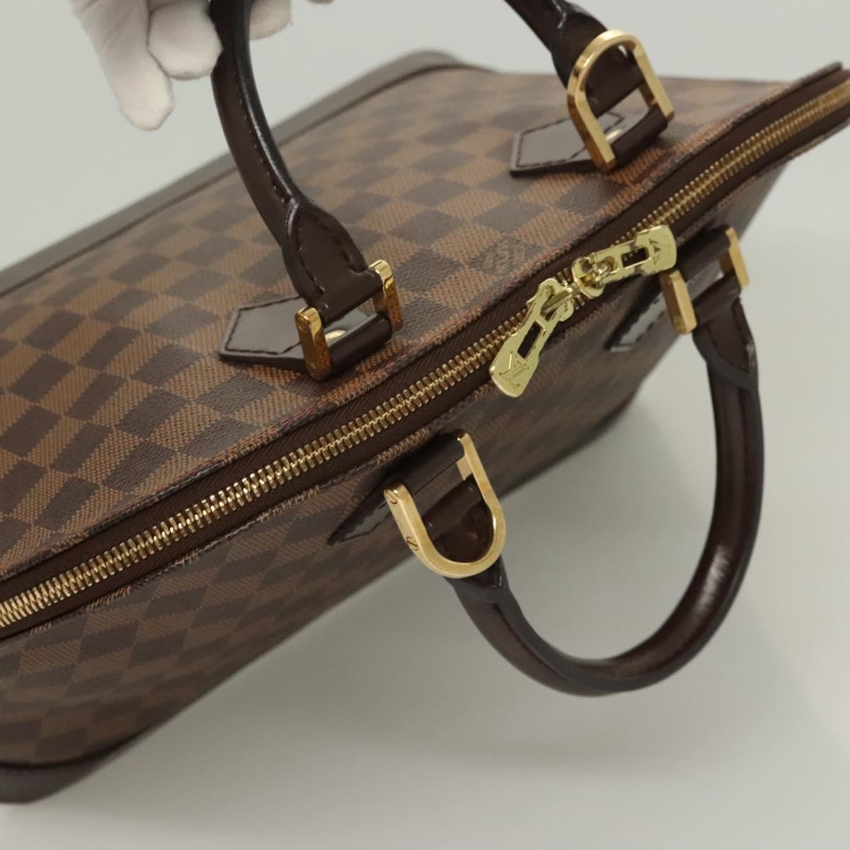 Louis Vuitton Alma Handbag Damier, BROWN, CANVAS, Handbag