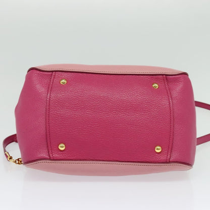 Miu Miu Madras Bowler Bag Leather, PINK, LEATHER, Handbag
