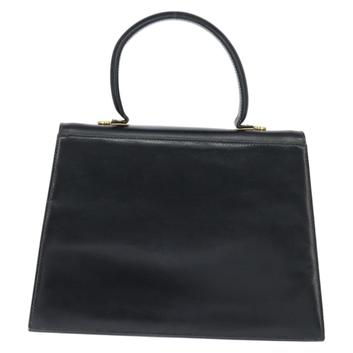 Salvatore Ferragamo Gancini Convertible Top Handle Bag Leather, BLACK, LEATHER, Handbag
