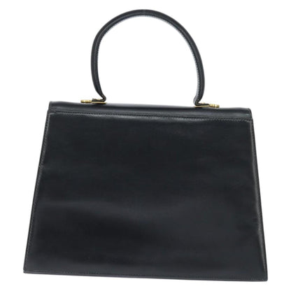 Salvatore Ferragamo Gancini Convertible Top Handle Bag Leather, BLACK, LEATHER, Handbag