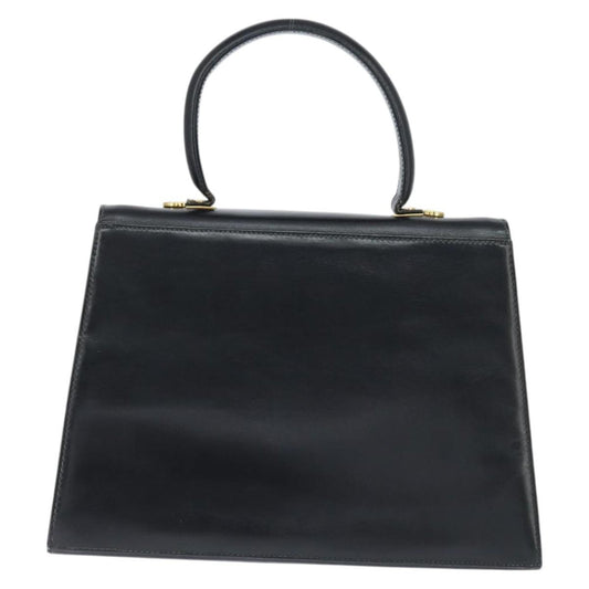 Salvatore Ferragamo Gancini Convertible Top Handle Bag Leather, BLACK, LEATHER, Handbag