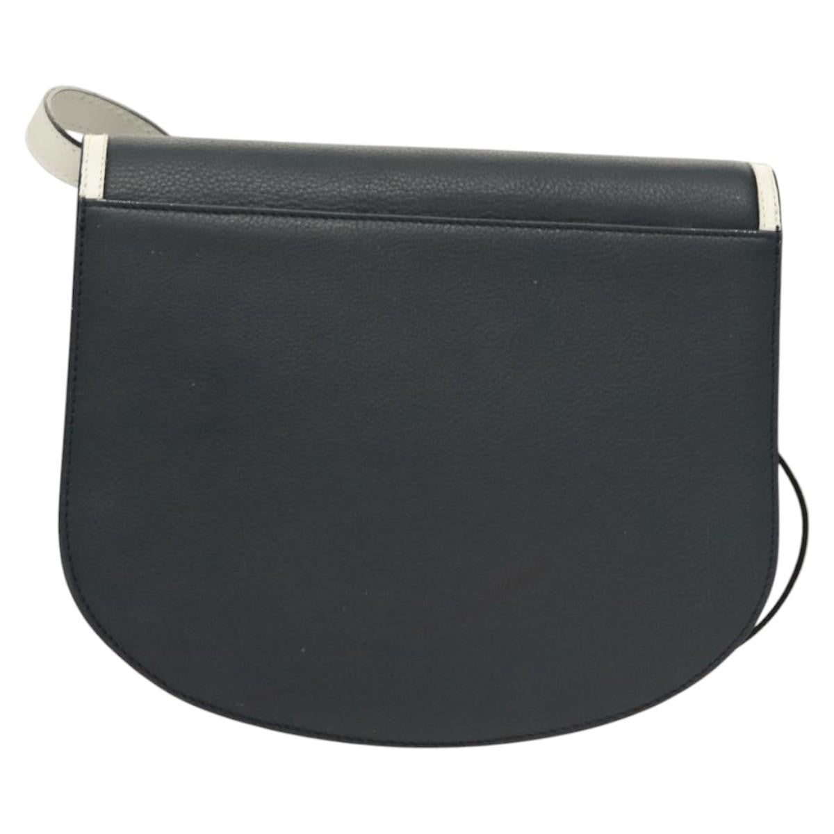 Bally Vintage Shoulder Bag Leather, Navy, Leather, Handbag
