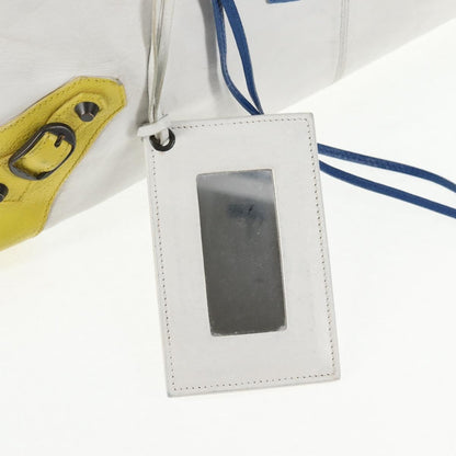 Balenciaga Work Classic Studs Bag Leather, WHITE, LEATHER, Handbag