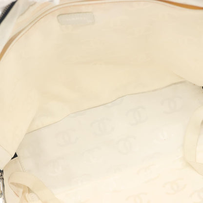 Chanel Cambon Canvas, WHITE, CANVAS, Handbag