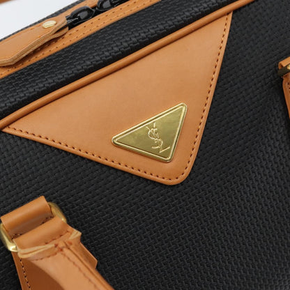 Saint Laurent Vintage Boston PVC Leather, BLACK, PVC, Handbag