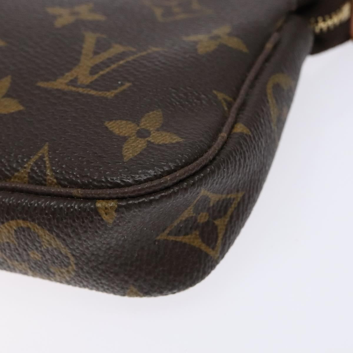 Louis Vuitton Mini pochette accessoires Canvas, BROWN, CANVAS, Clutche & pouche