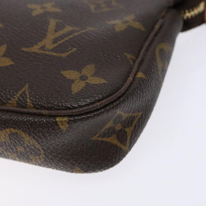 Louis Vuitton Mini pochette accessoires Canvas, BROWN, CANVAS, Clutche & pouche
