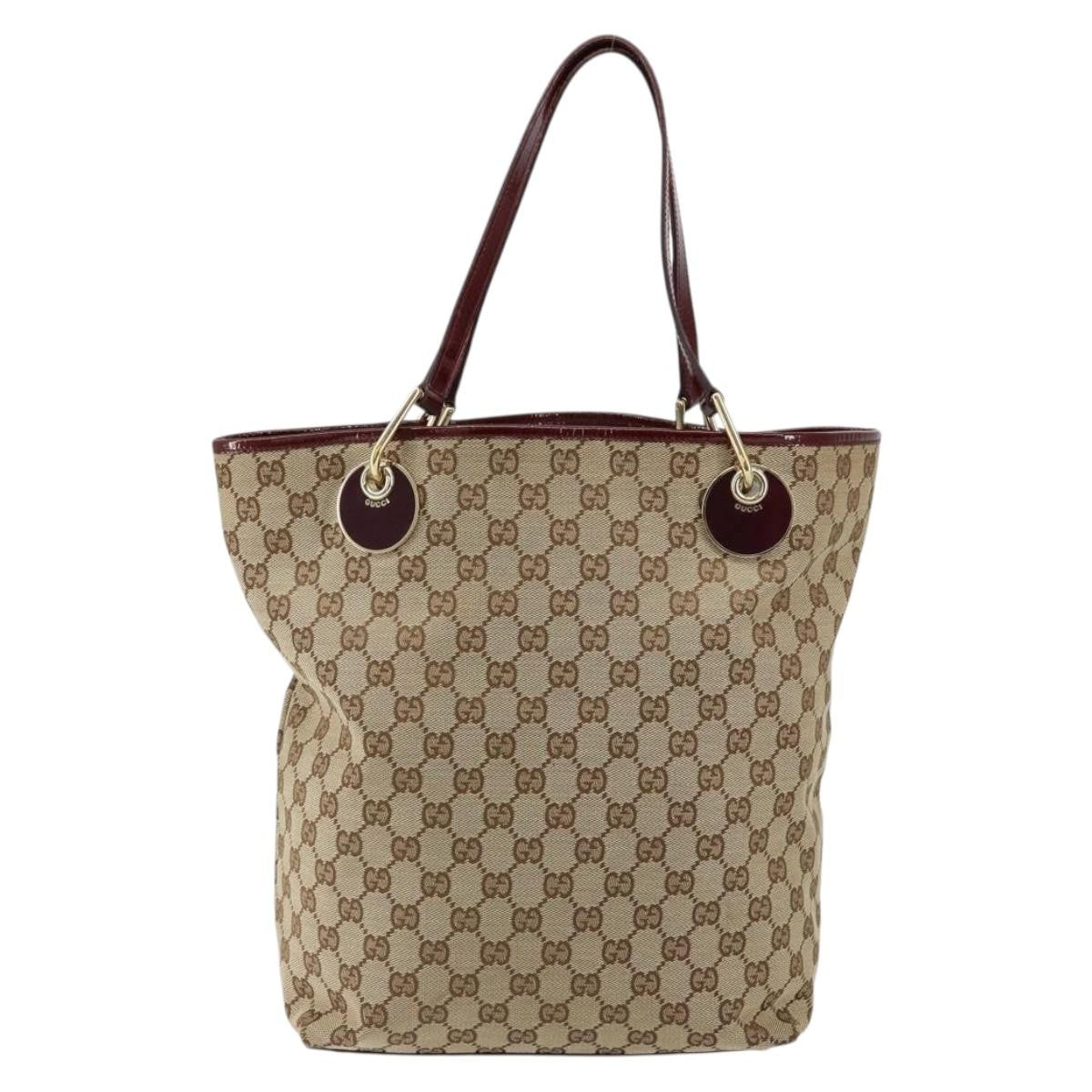 Gucci Eclipse Tote GG Canvas, BEIGE, CANVAS, Tote bag