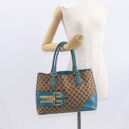 Gucci Hasler Tote GG Canvas, BEIGE, CANVAS, Tote bag