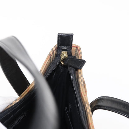 Burberry Nova check Shoulder bag Canvas, BEIGE, CANVAS, Shoulder bag