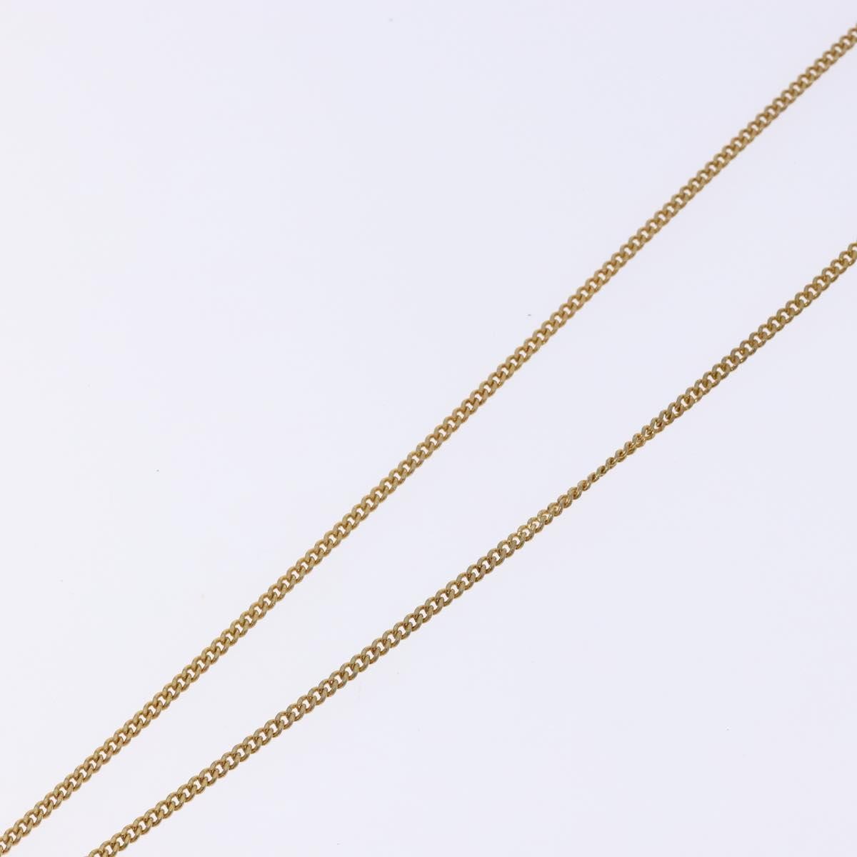 Christian Dior CD Round Pendant Necklace Metal and Crystals, GOLD, METAL, Necklace