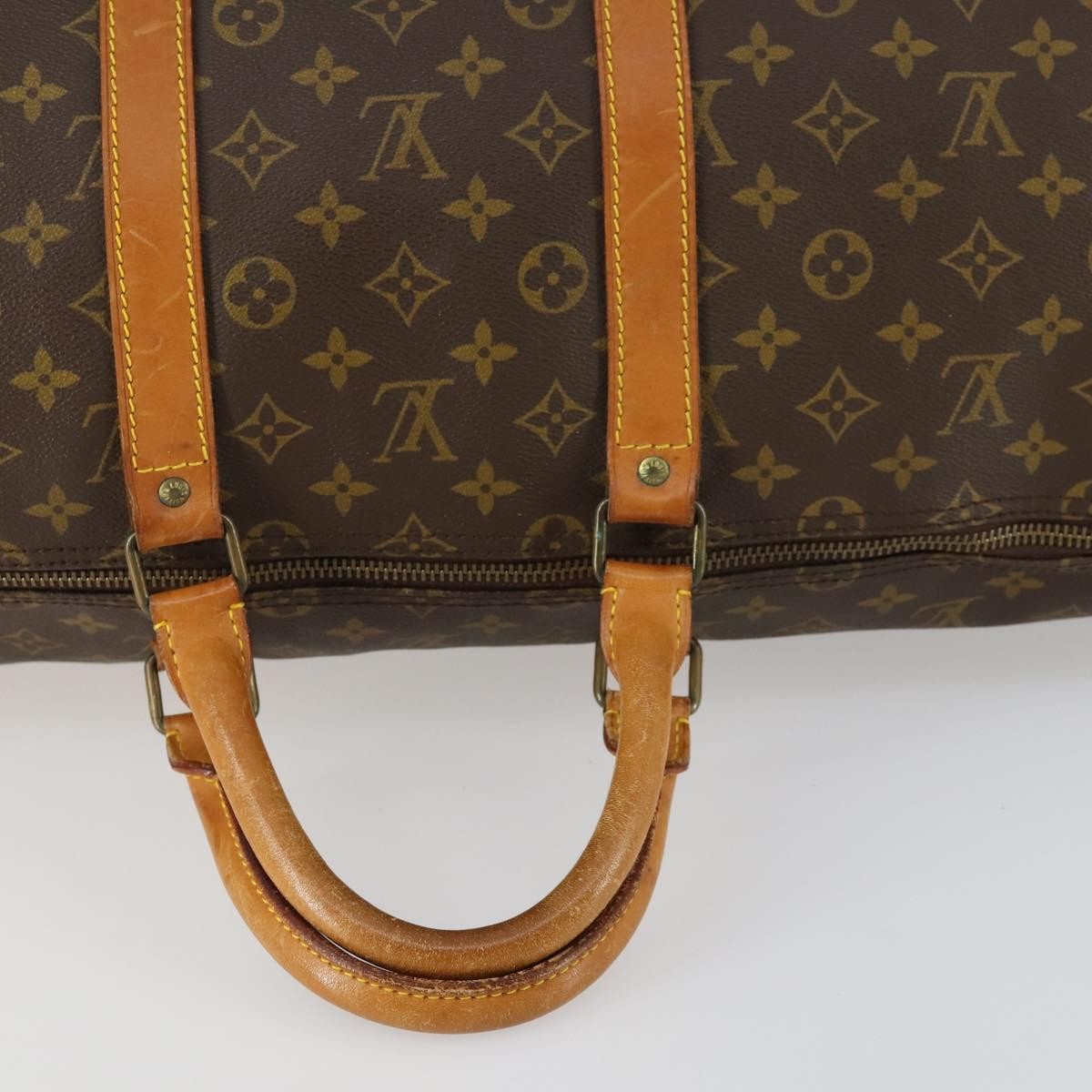 Louis Vuitton Keepall Bag Monogram Canvas, BROWN, CANVAS, Travel bag