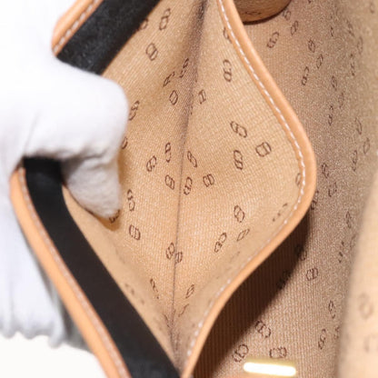 Christian Dior Vintage Flap Crossbody Bag Canvas, BLACK, CANVAS, Shoulder bag