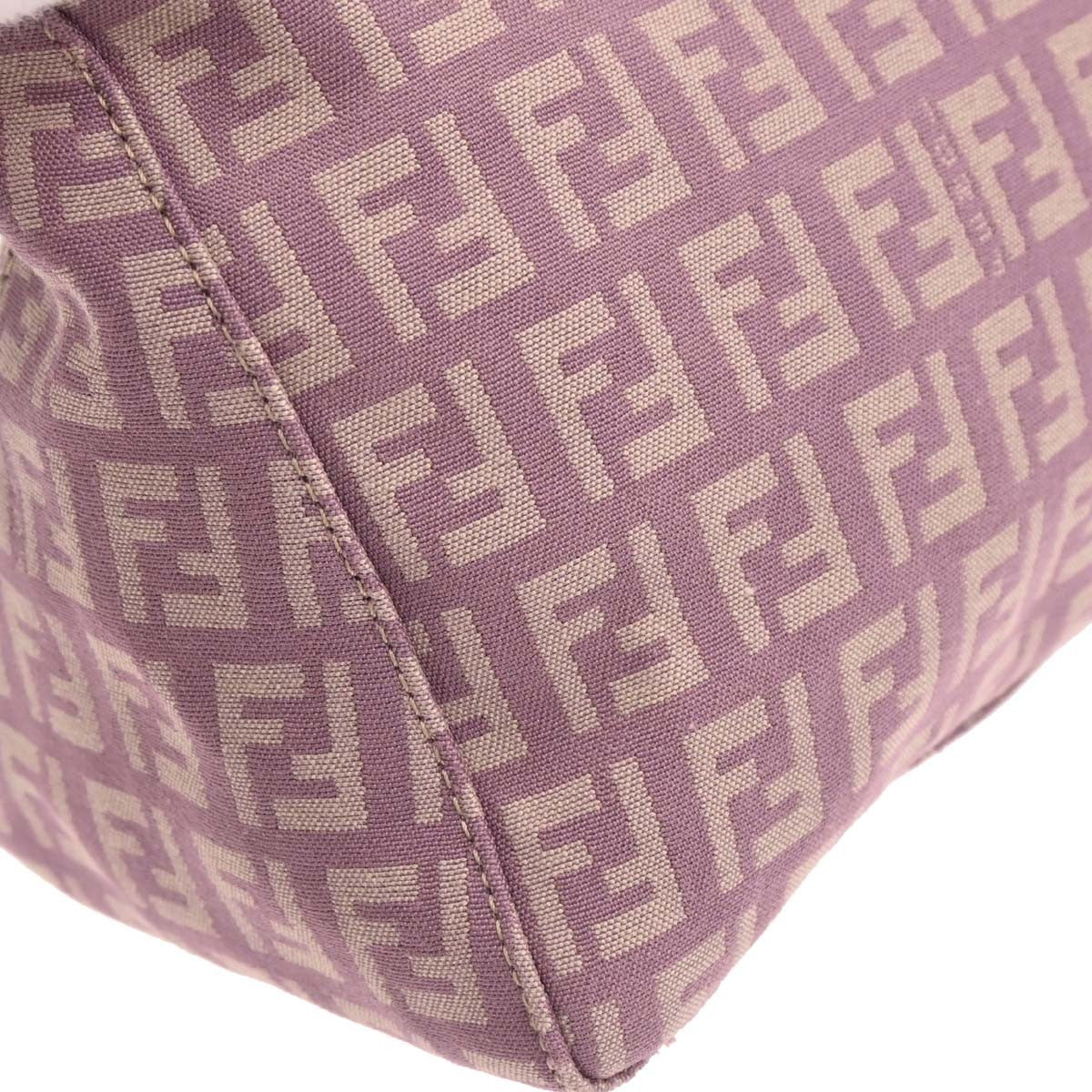 Fendi Pochette Shoulder Bag Zucchino Canvas, PURPLE, CANVAS, Shoulder bag