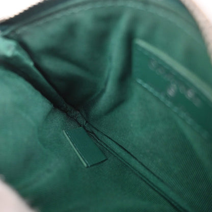 Chanel Card Case Leather, GREEN, LEATHER, Clutche & pouche