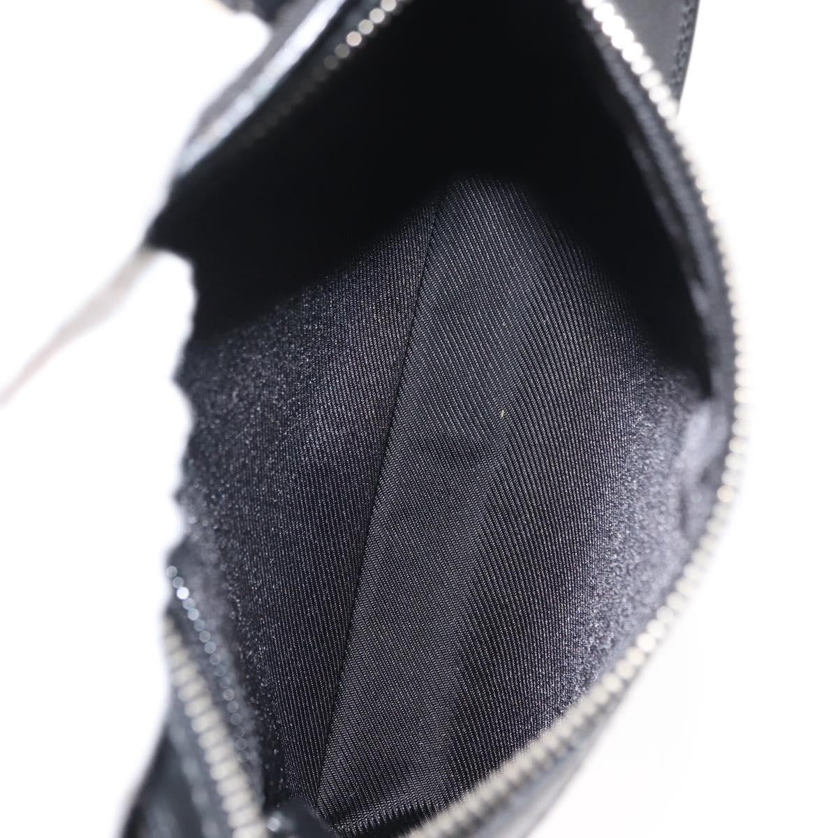 Gucci Vintage Flat Messenger Bag Nylon and Leather, BLACK, NYLON, Shoulder bag