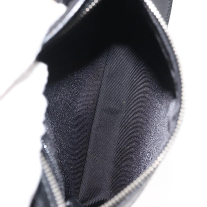 Gucci Vintage Flat Messenger Bag Nylon and Leather, BLACK, NYLON, Shoulder bag
