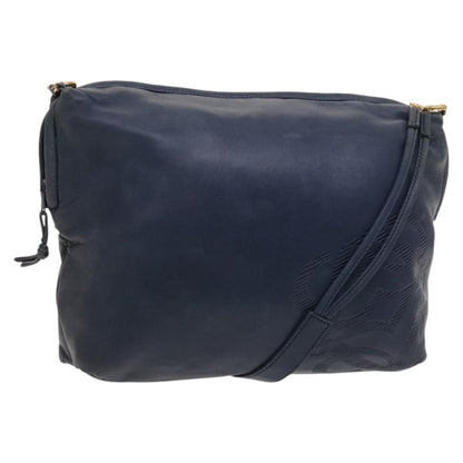 Loewe Anagram Shoulder Bag Leather, NAVY, LEATHER, Shoulder bag