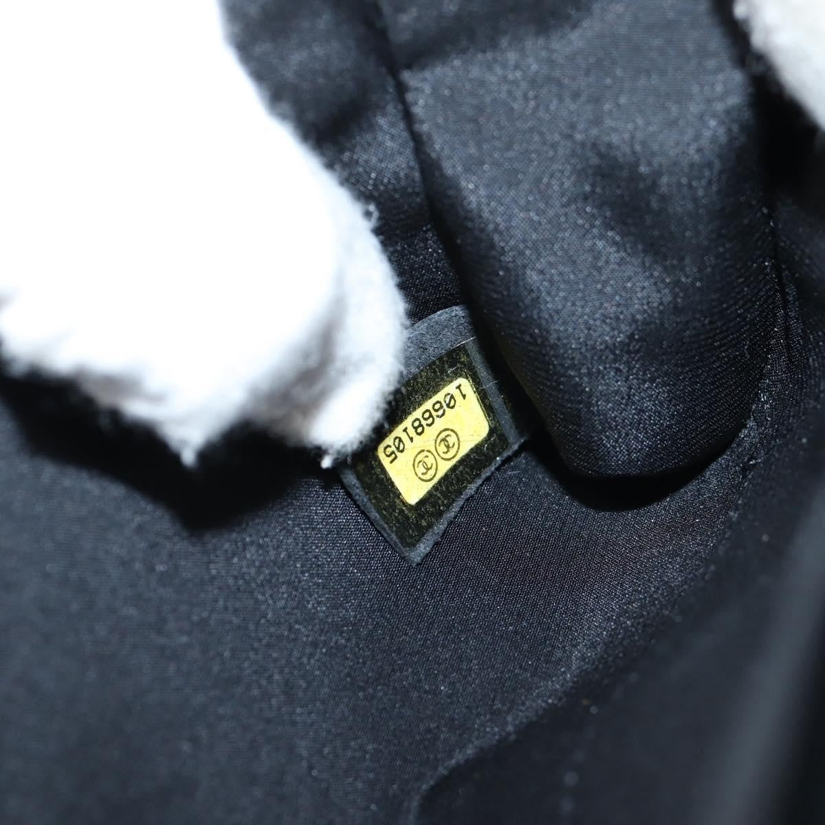 Chanel Chain Flap Shoulder Bag Quilted Nylon, BLACK, NYLON, Shoulder bag