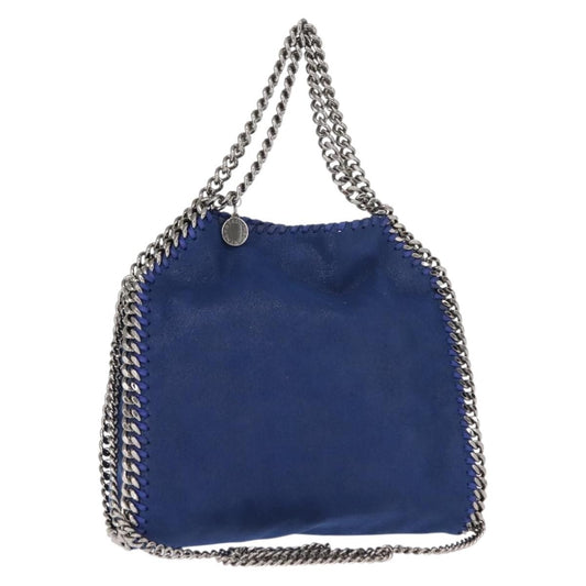Stella McCartney Falabella Fold Over Crossbody Bag Shaggy Deer, BLUE, POLYESTER, Shoulder bag