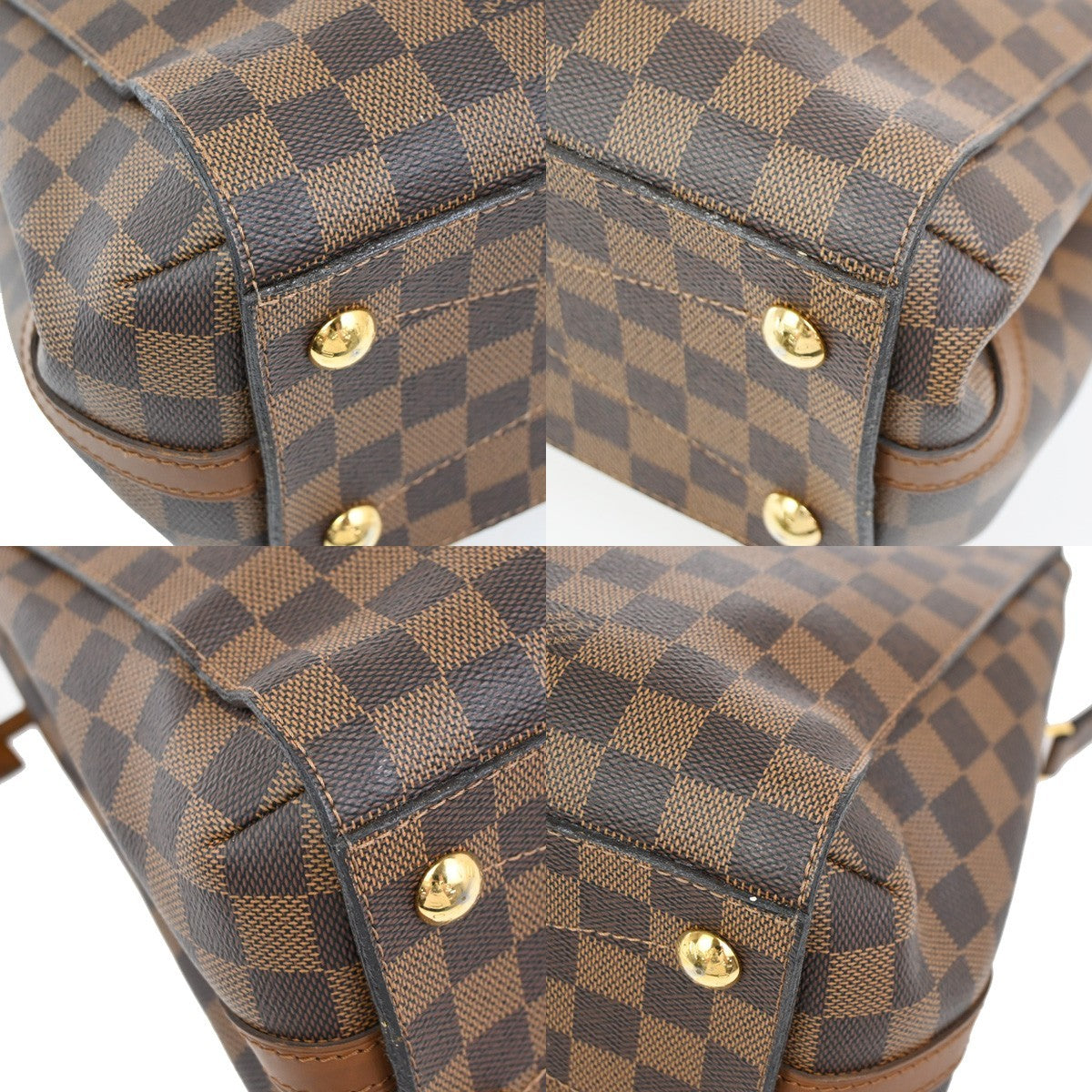 Louis Vuitton Greenwich Bag Damier, BROWN, LEATHER, Handbag