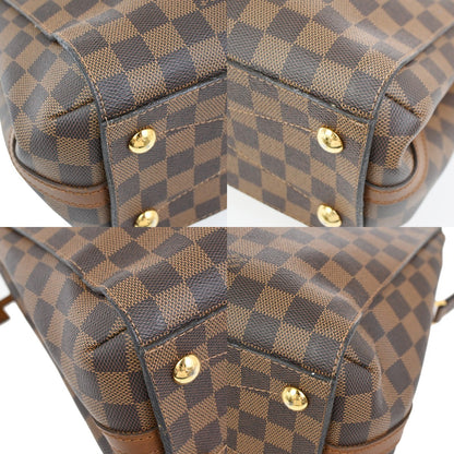 Louis Vuitton Greenwich Bag Damier, BROWN, LEATHER, Handbag