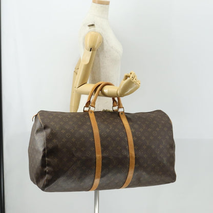 Louis Vuitton Keepall Bag Monogram Canvas, BROWN, CANVAS, Travel bag
