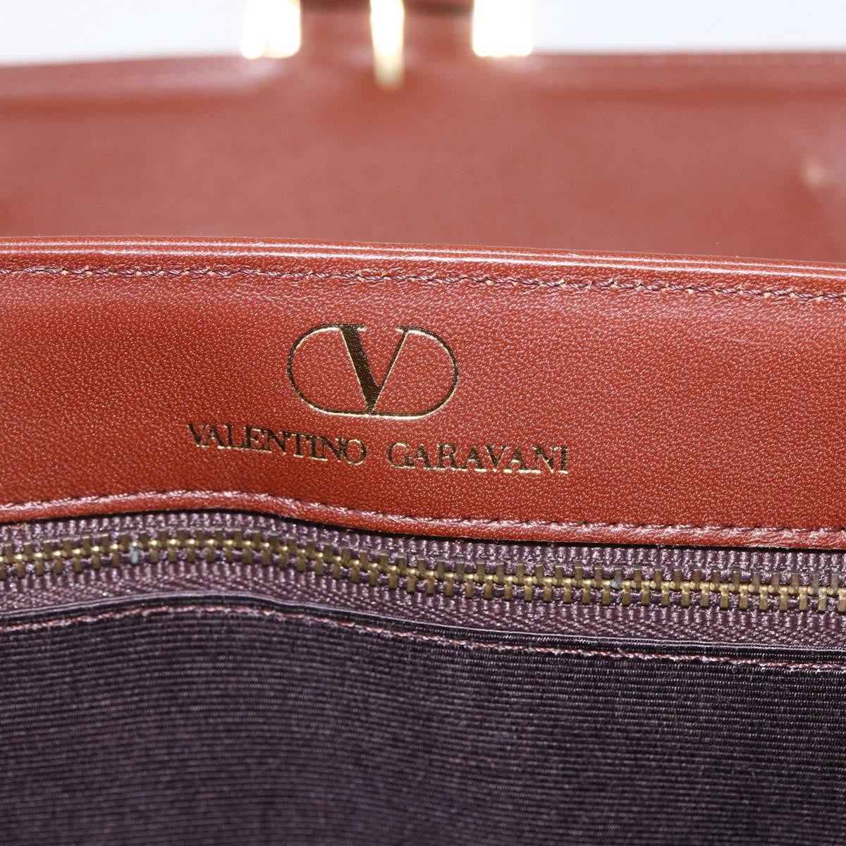 Valentino Garavani Vintage Handbag Leather, BROWN, LEATHER, Handbag