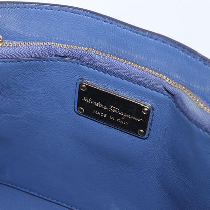 Salvatore Ferragamo Abbey Shoulder Bag Leather, NAVY, LEATHER, Shoulder bag