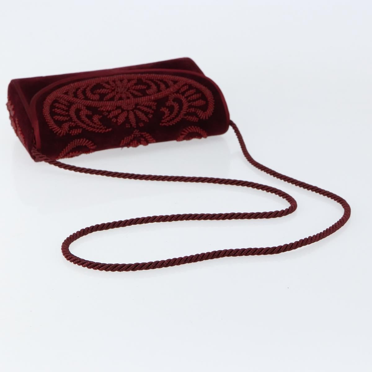 Bally Vintage Shoulder Bag Velvet, RED, VELVET, Shoulder bag