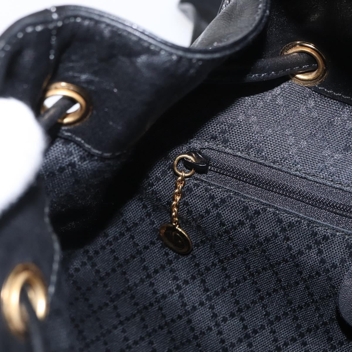 Gucci Vintage Bamboo Backpack Leather, BLACK, LEATHER, Backpack