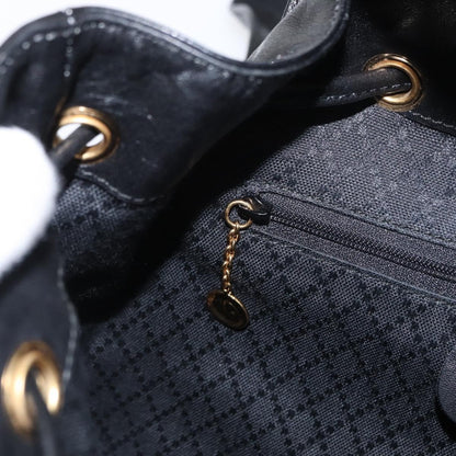 Gucci Vintage Bamboo Backpack Leather, BLACK, LEATHER, Backpack