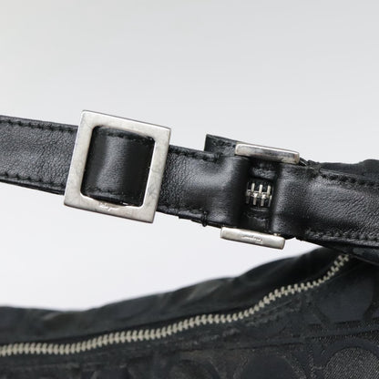 Salvatore Ferragamo Gancini Shoulder Bag Nylon, BLACK, NYLON, Shoulder bag